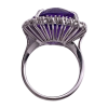 20.84ctw Amethyst and Diamond Halo Ring 14K