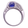 3.00ctw Diamond Baguette & Sapphire Ring 18K (1)