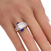 3.00ctw Diamond Baguette & Sapphire Ring 18K