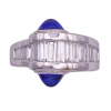 3.00ctw Diamond Baguette & Sapphire Ring 18K (2)