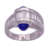 3.00ctw Diamond Baguette & Sapphire Ring 18K (3)