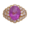 5.60ctw Pink Tourmaline and Diamond Ring 18K Gold (2)