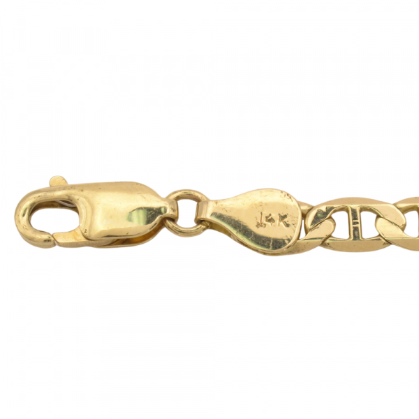 5mm Mariner Link Bracelet Yellow Gold Clasp