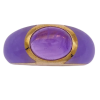 Lavender Jade and Cabochon Amethyst Ring 14K Gold