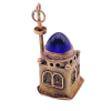 Vintage Amethyst Topped 3D Temple Charm 14K Gold (2)