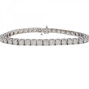 10 carat Diamond Tennis Bracelet White Gold Round Brilliant