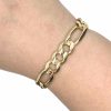 11mm Figaro Link Bracelet 14K Gold 8.5 Length worn