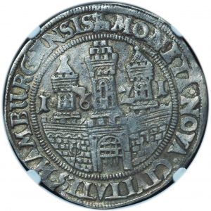 1621 Germany Hamburg Taler AU55 NGC DAV-5364