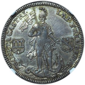 1766 SNR Germany Friedberg Half Taler AU58 NGC