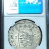 1793 Netherlands 3 Gulden West Friesland MS62 NGC