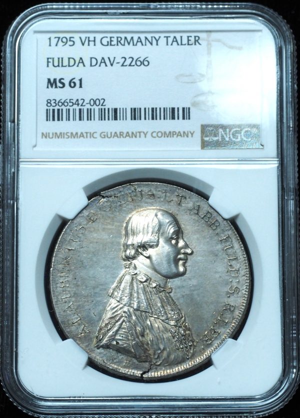 1795 Germany Fulda Taler MS61 NGC DAV-2266