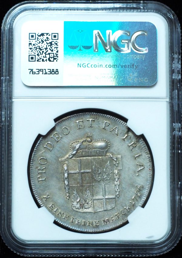 1796 Germany Fulda Taler MS62 NGC DAV-2264