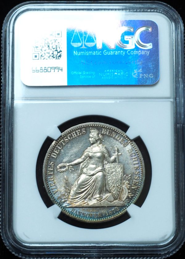 1872 Germany Hannover Taler MS63 NGC