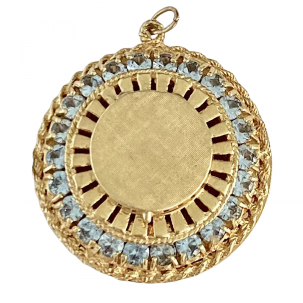 3.52ctw Aquamarine Jeweled Perfume Locket 14K (2)