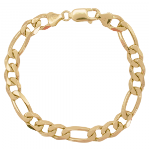 8mm Figaro Link Bracelet 8 Length 14K Gold