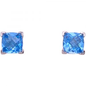 EFFY 3.60ctw Blue Topaz Stud Earrings 14K