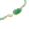 Green Jade Beaded Necklace with Carving 14k (1)