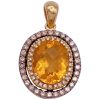 Le Vian Citrine, Chocolate & Vanilla Diamond Pendant 14K