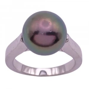 Peacock Tahitian Pearl Ring 14K (2)