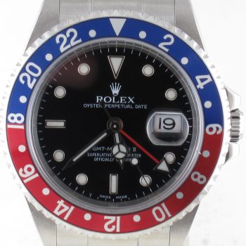 Pre-Owned Rolex 40MM GMT Master II (Pepsi) (2003) Stainless Steel Model 16710