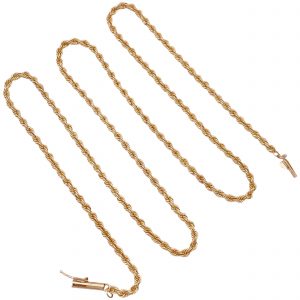 Solid Rope Link Necklace 14K Gold 20 Length