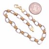 Two-Tone Vintage Link Bracelet 14K size