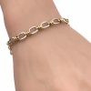 Two-Tone Vintage Link Bracelet 14K worn